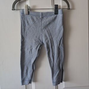 Tea Collection Light Blue and White Striped Leggings
